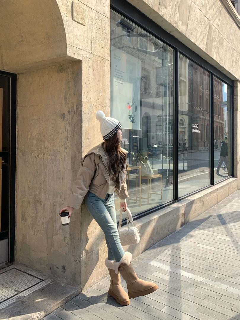 24 Yue【小法棍】秋冬新款高腰加绒显瘦小脚牛仔裤YY4GKC10