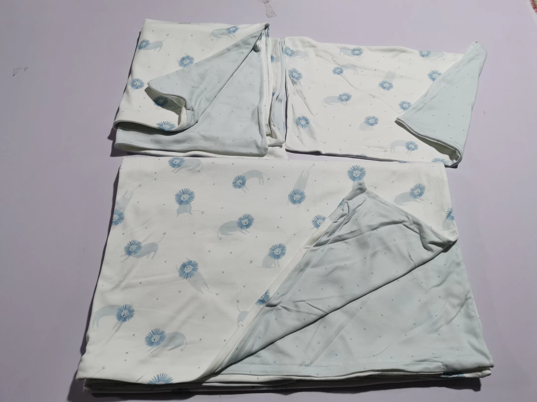 幼儿园六件套，棉毛针织被套120*150，褥子套60*130，枕套30*40带内
