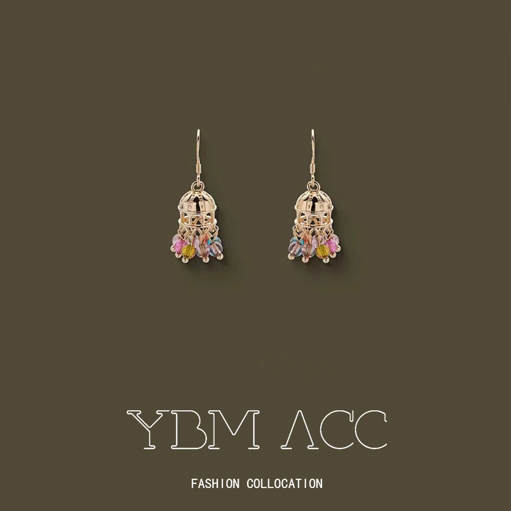 合金耳饰 「幸福风铃」甜美气质小清新小众耳钩无耳洞耳夹百搭可爱