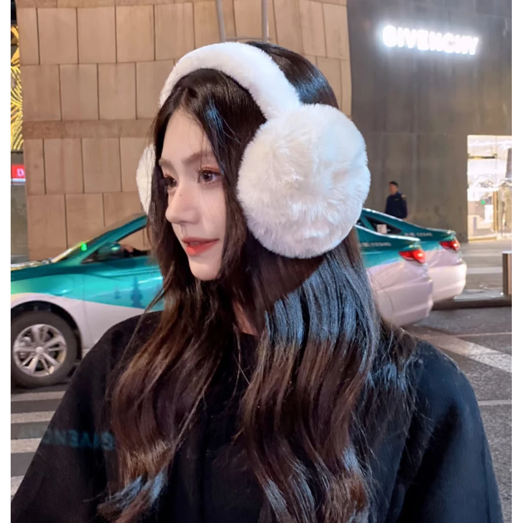 冬季保暖毛绒耳罩冬女时尚耳包护耳朵耳捂子可折叠学生防冻耳套