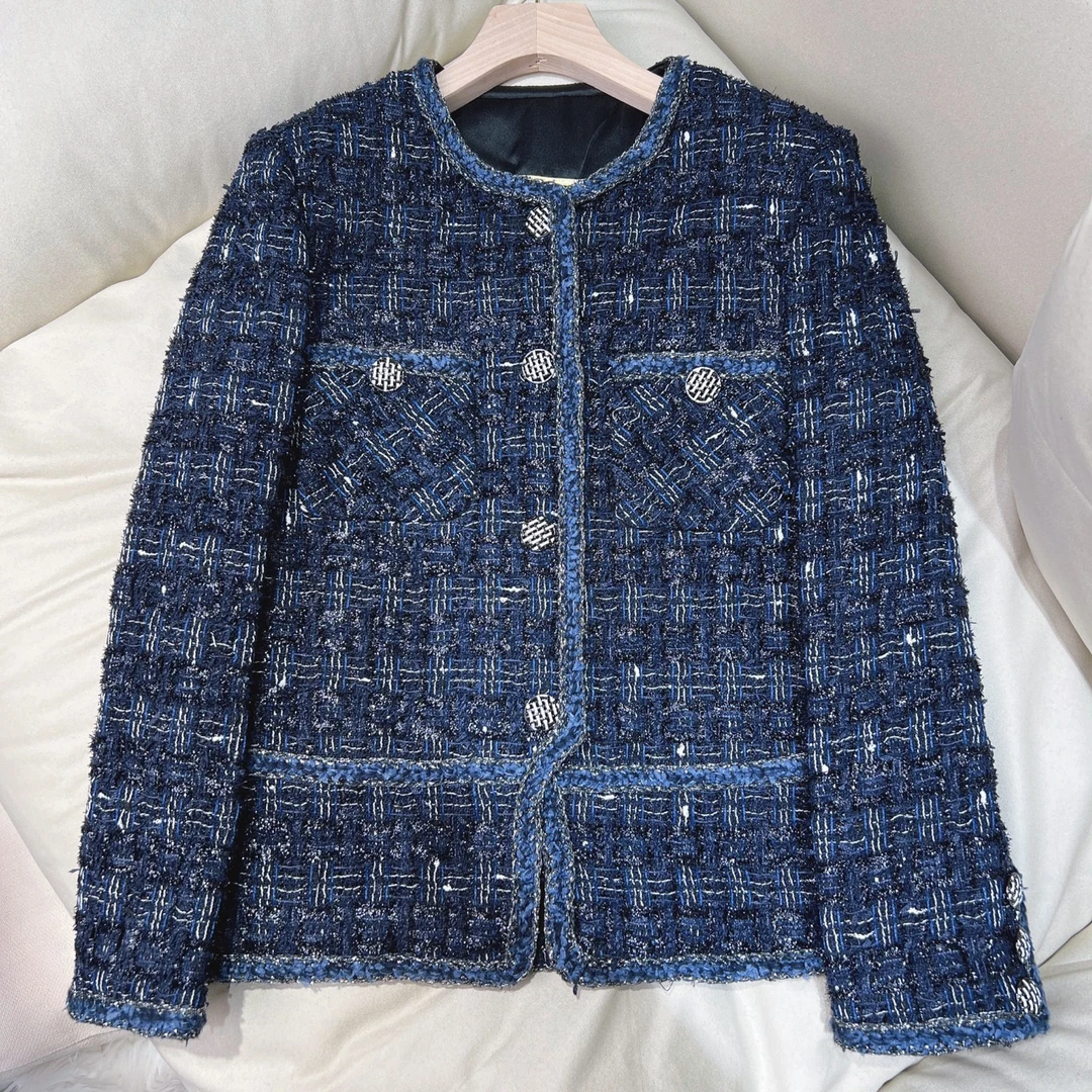 藏蓝色小香风外套 30695