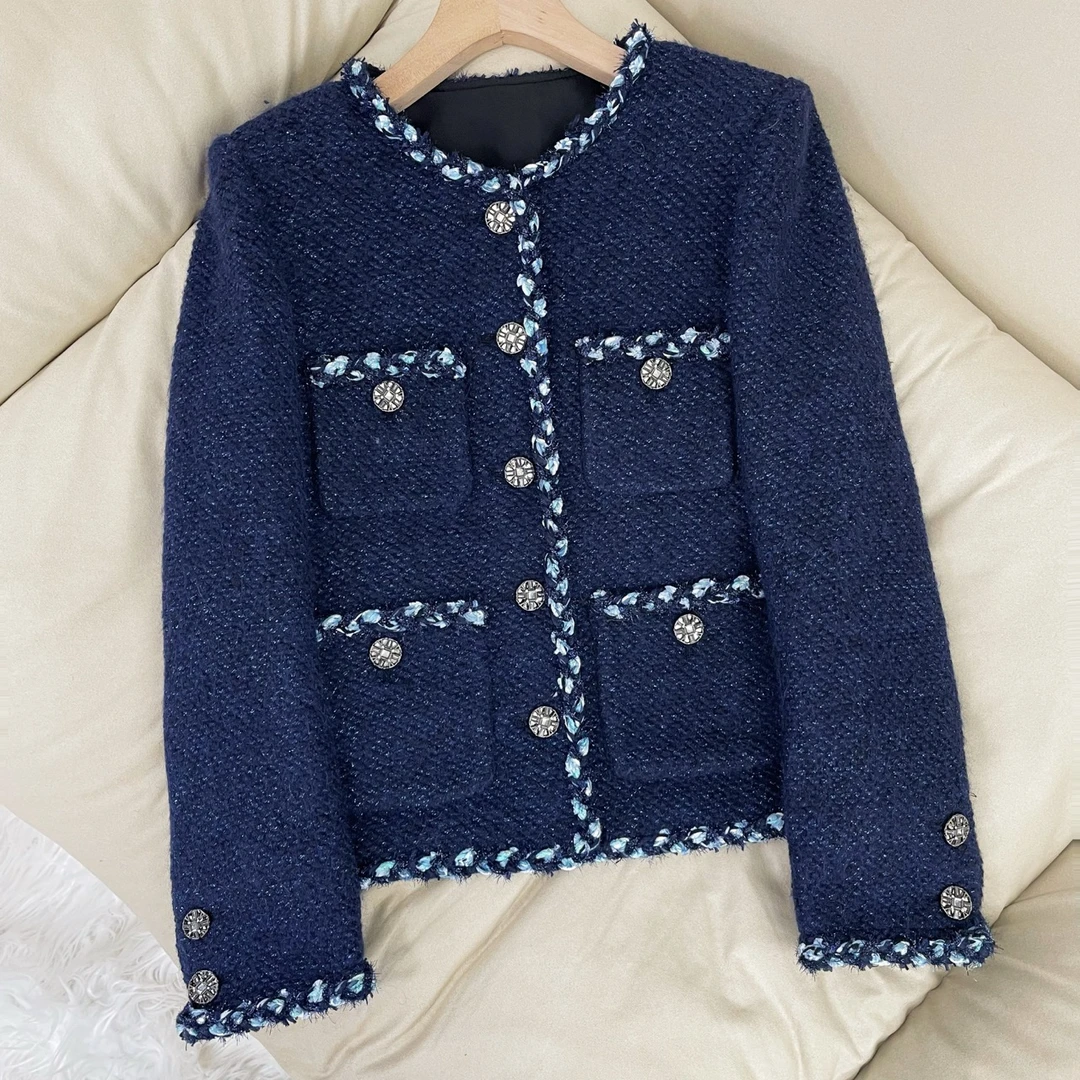 【蓝忘机】蓝色高端定制 小香风外套 70368