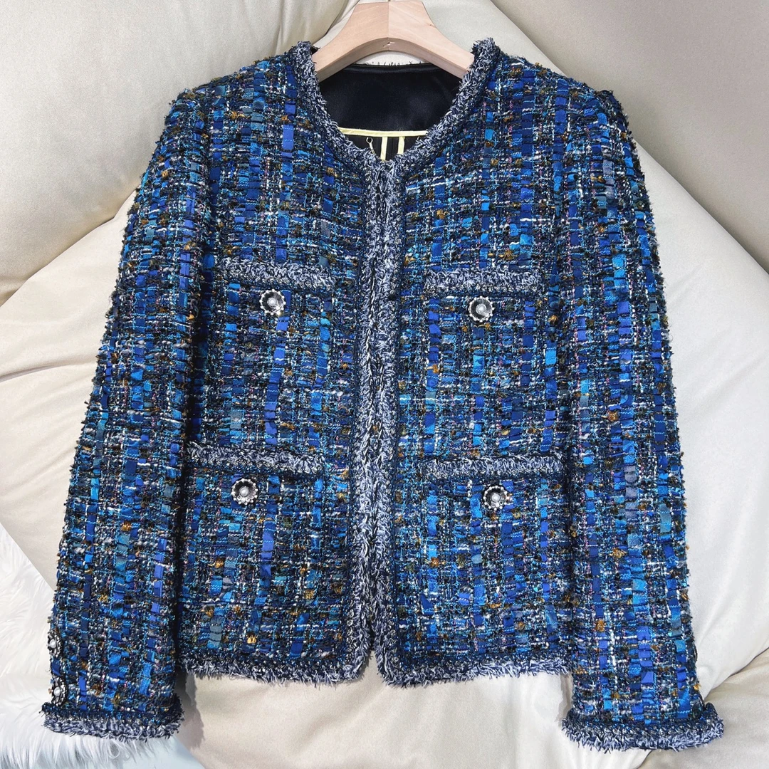 【蓝色妖姬】蓝色小香风外套 70524