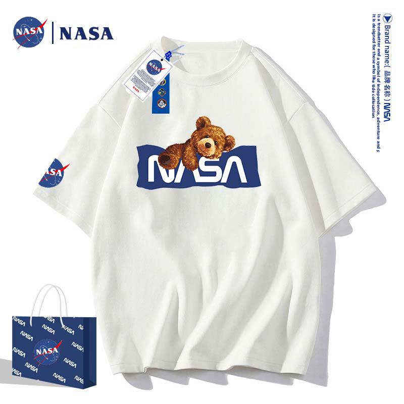 现 NASAMJ 联名款趴趴熊夏季情侣纯棉T 89221