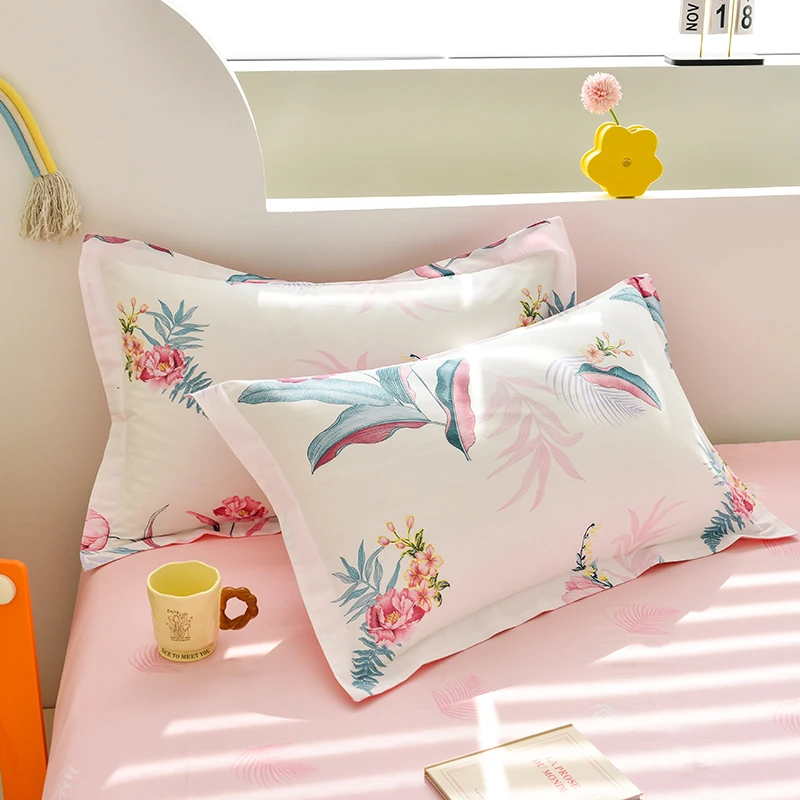 【单枕套】100%全棉纯棉枕套家用亲肤柔软印花学生宿舍成人枕头套
