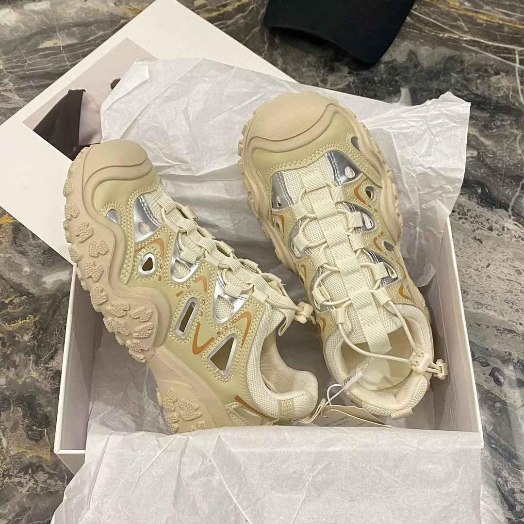 【A1927】夏日格调镂空透气休闲鞋百搭厚底新款运动凉鞋软底女款