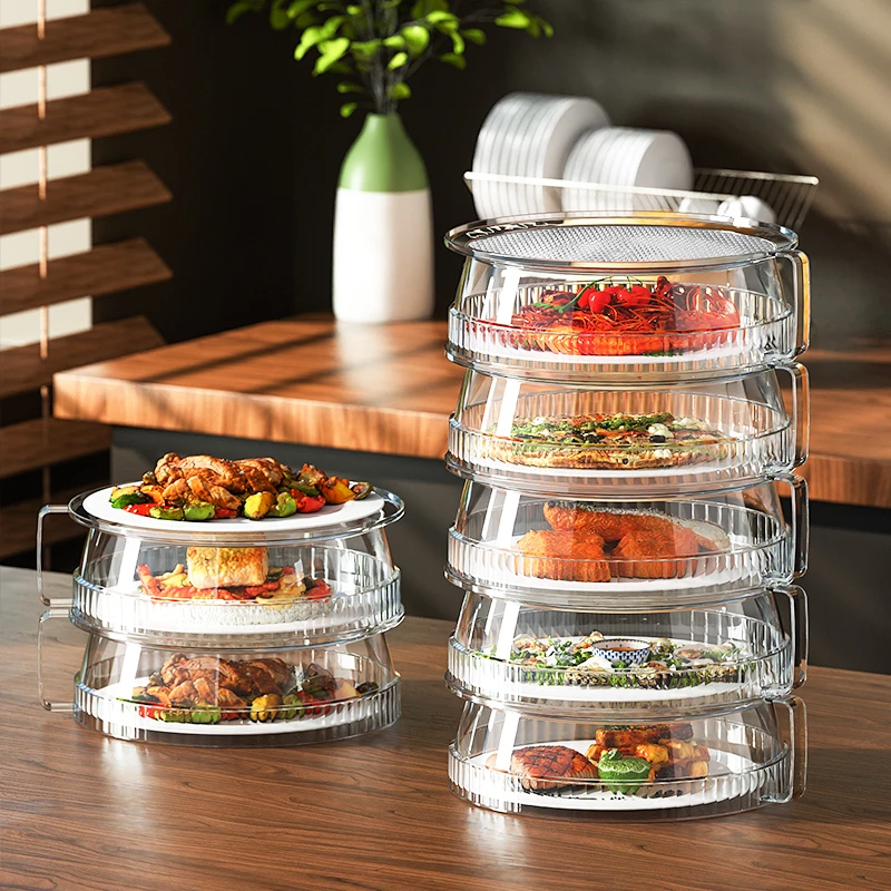 保温盖菜罩家用神器厨房餐桌饭菜防尘菜食物多层收纳架透明防尘虫