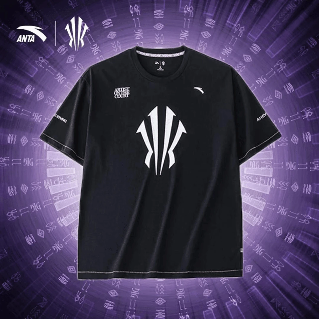 ANTA/安踏男子运动T恤安踏欧文联名运动短袖透气情侣款/172421114