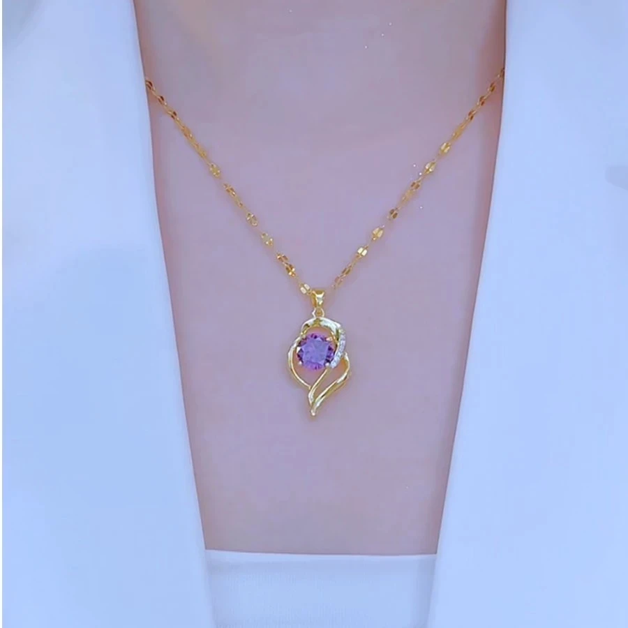 钛钢项链 2023新款心有所属吊坠项链网红饰品配饰首饰时尚气质