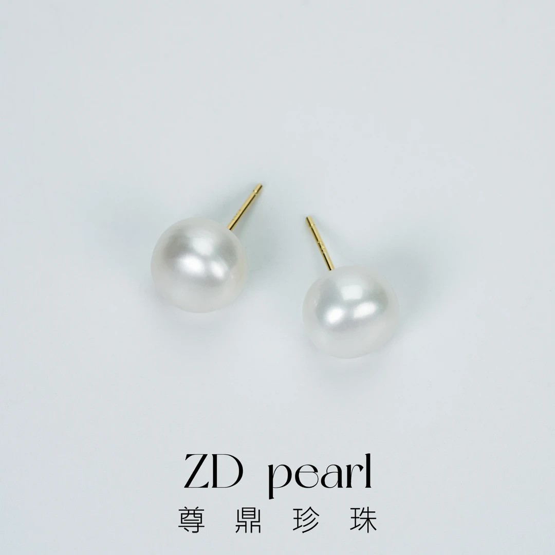 尊鼎珍珠-S925银淡水珍珠馒头耳钉10-11mm KZ