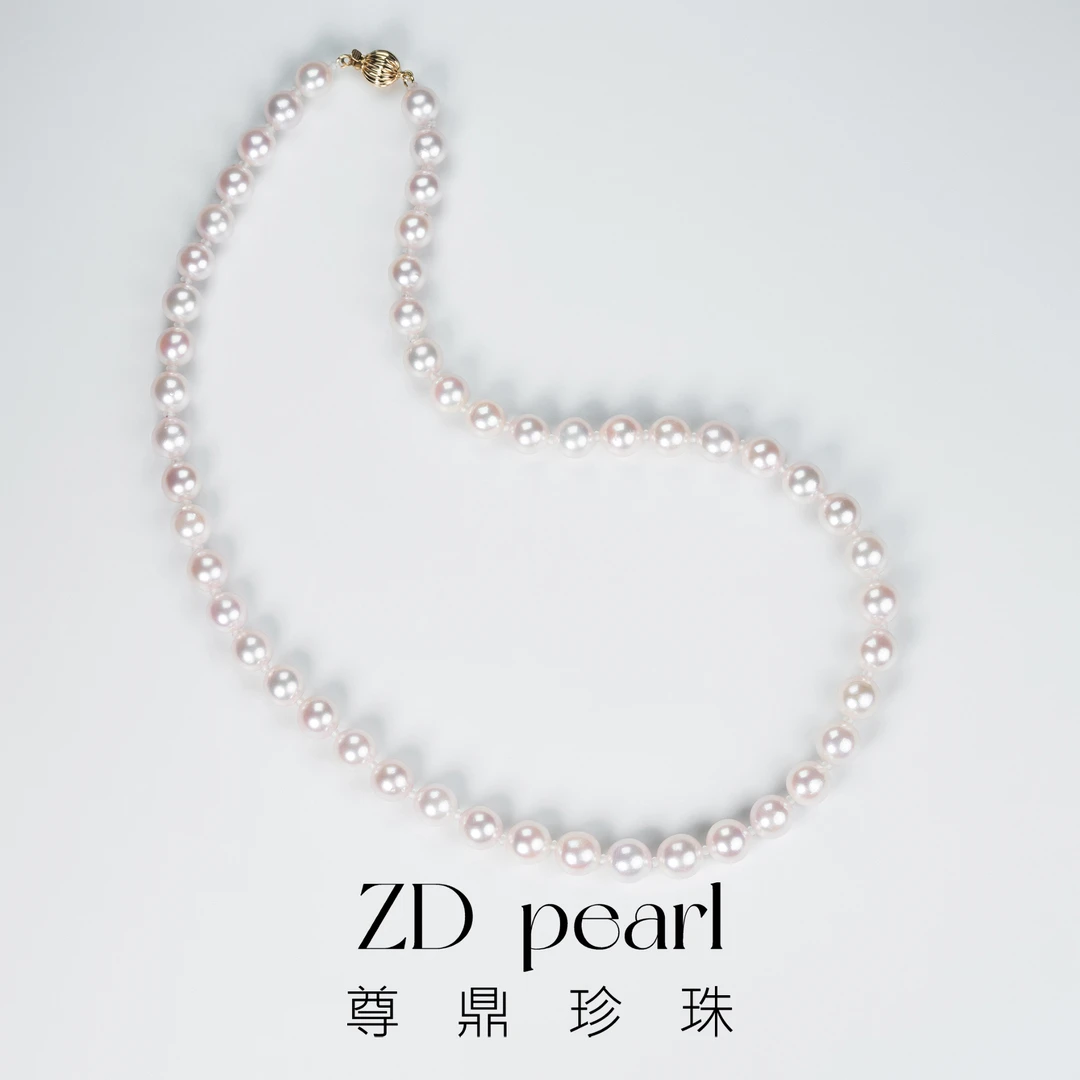 【央广购物】尊鼎珍珠-14K金海水珍珠中国南珠白珠项链6.9-7.9mm