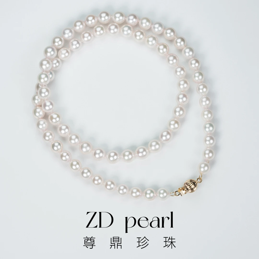 【溪溪】尊鼎珍珠-14k金海水珍珠akoya满珠串项链5-6mm