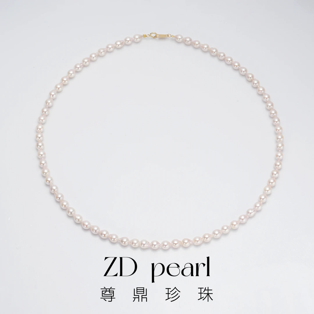 尊鼎珍珠-【佳文】18k海水珍珠akoya小米珠项链-珠径4-5mm
