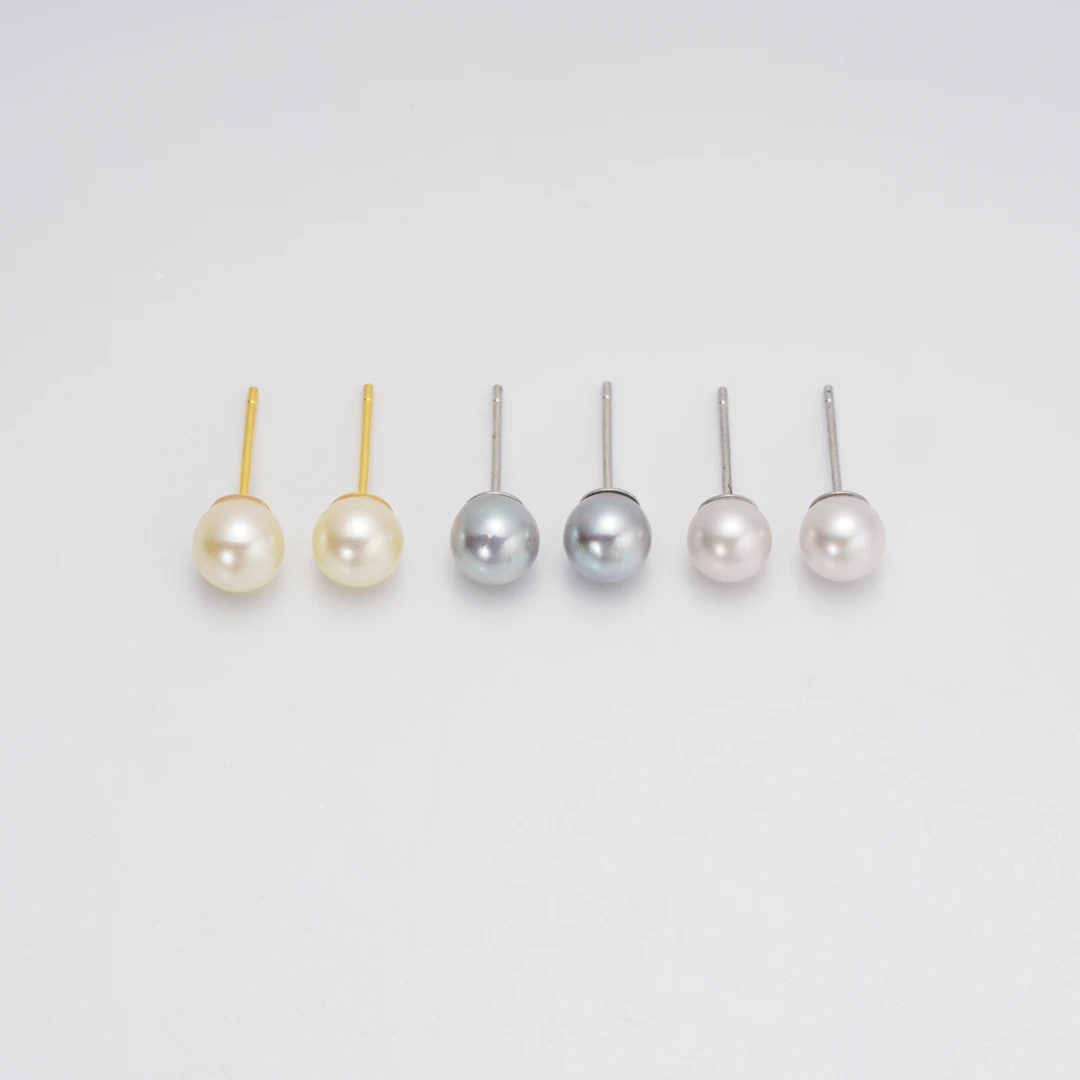 【学好专属】尊鼎珍珠-S925银海水珍珠中国南珠耳钉5-6mm