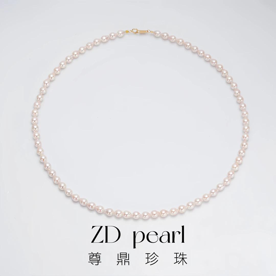 【溪溪】尊鼎珍珠-18K金海水珍珠小米珠项链4-5mm