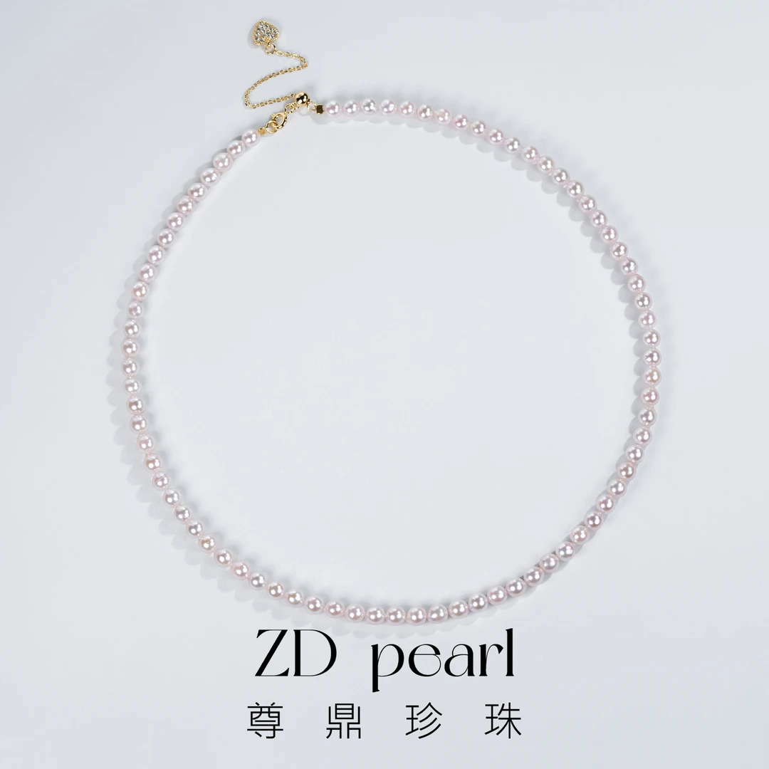 【诗冉】尊鼎珍珠-S925银海水珍珠中国南珠白珠项链4-5mm强光