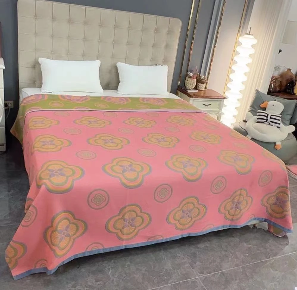 230*250【花溪】田园风棉小恋亲肤柔软透气纱布多功能包边床盖