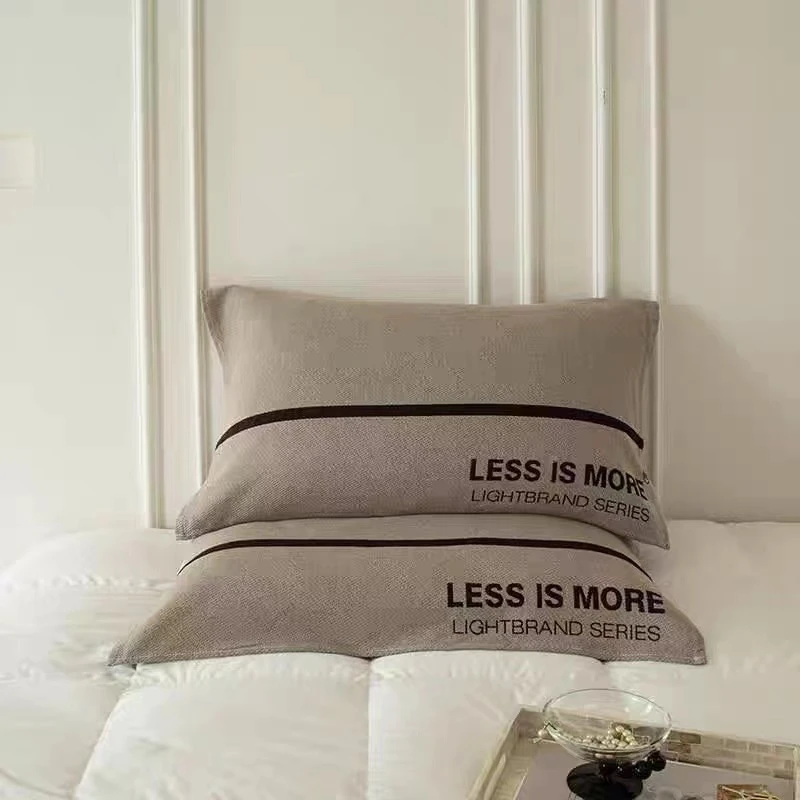 （素生活咖）设计师款简约风高端纱布亲肤成人家用纱布枕巾
