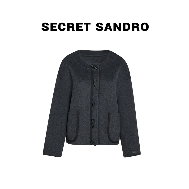 【短款牛角扣】Secret Sandro 冉冉大衣 V84221312N