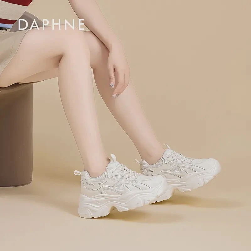 老爹鞋达芙妮女2025春季新款厚底增高网格透气运动休闲鞋舒适女鞋