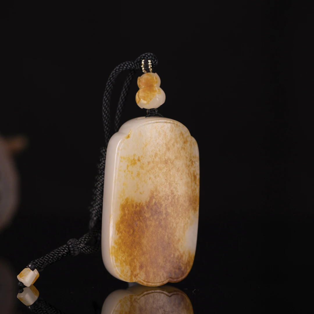 【无事牌】手工线条流畅莲花顶珠雕刻精美百搭精雕男士