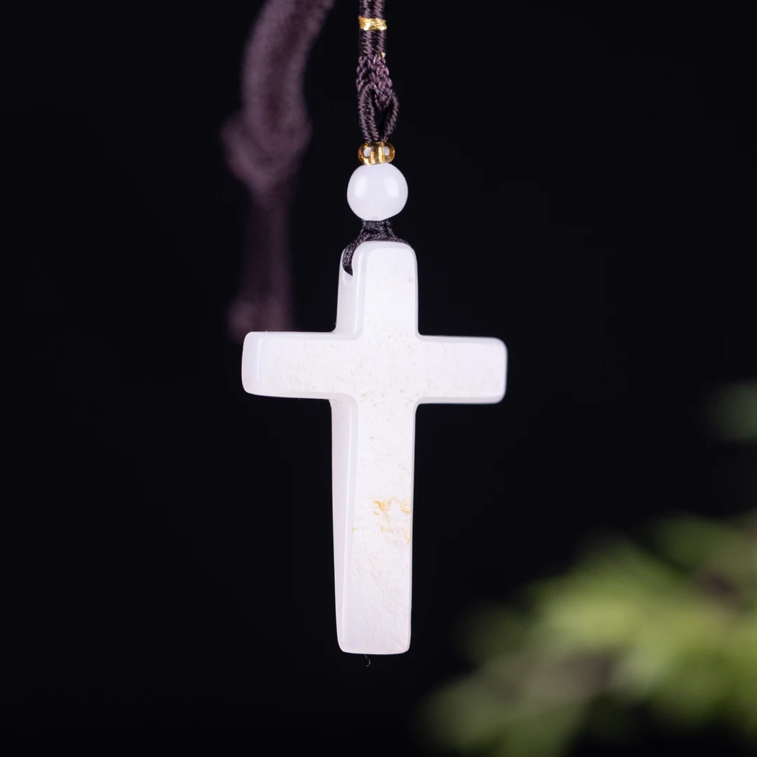 【潮流挂件】5.2克37*25*5mm新疆和田玉一级白细玉质细腻温润