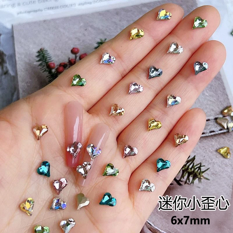 CY春柚美甲饰品新款mini小歪心美甲指甲装饰品