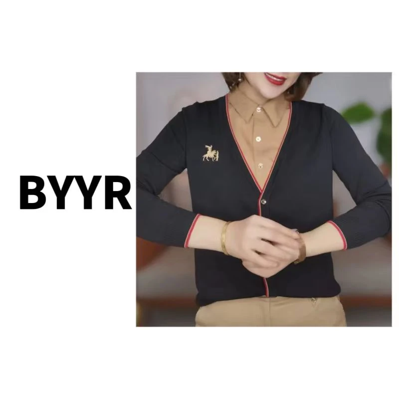 伴月伊人刺绣高定假两件衬衣（19196）