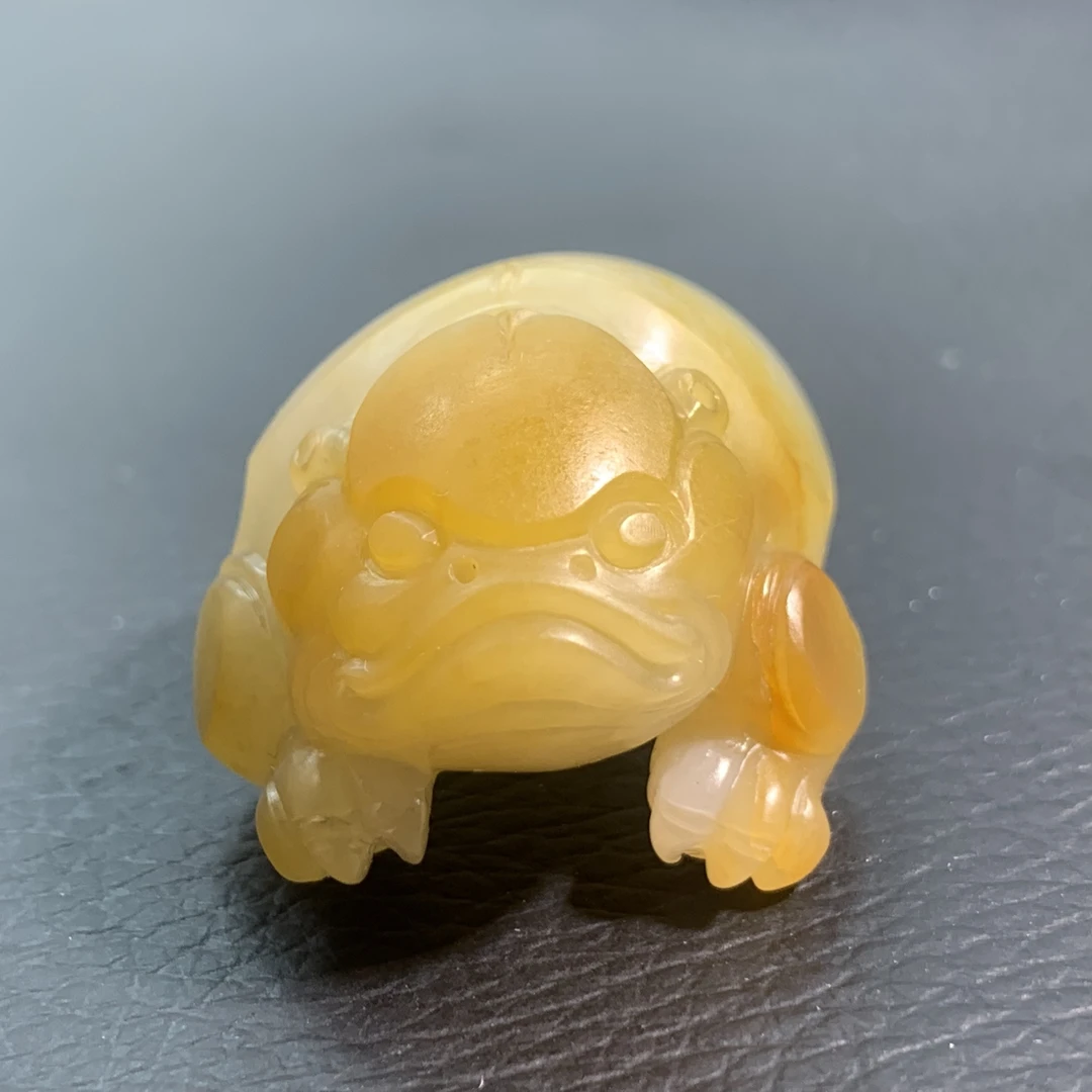 新疆和田玉黄沁金蟾