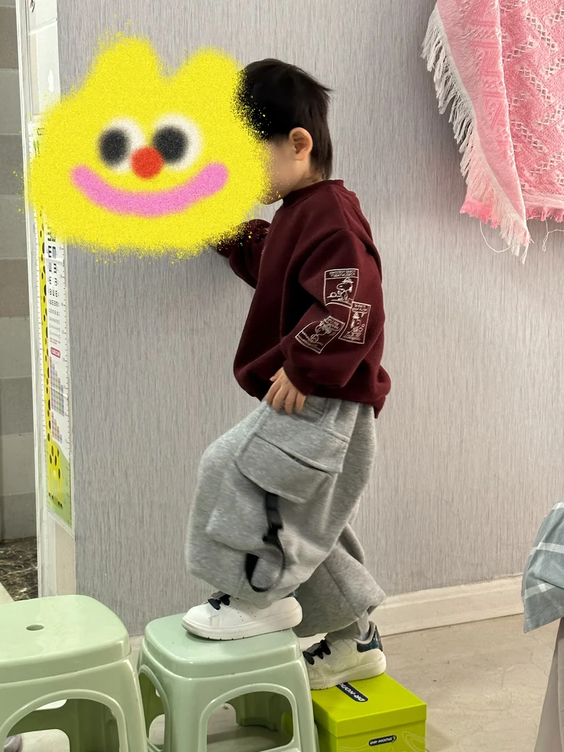 燕姐推荐灰色加绒工装卫裤