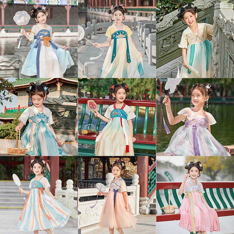 【唐装汉服上新】杰里贝比女童国风裙子 JEG52967-ZH