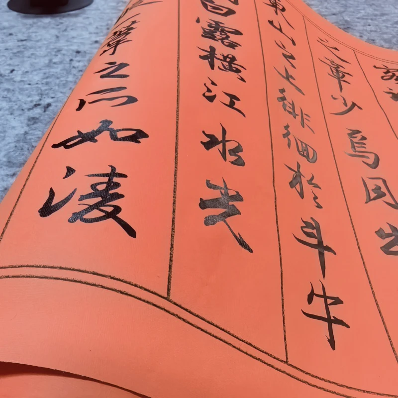 蜡染砖红绢纹宣纸格子长卷方格竖格书法临帖创作毛笔字临帖专用纸