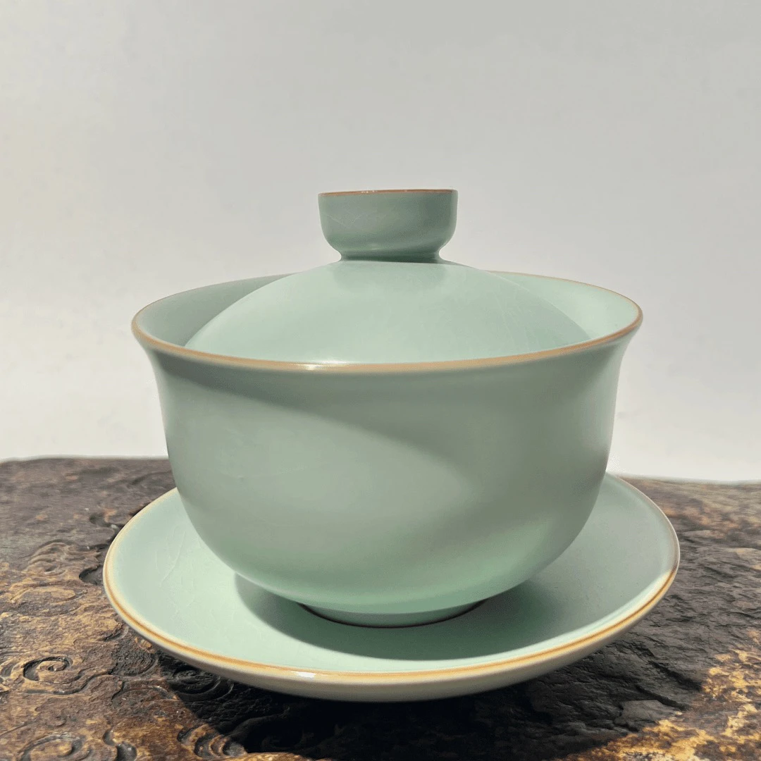 三才盖碗 汝瓷茶杯