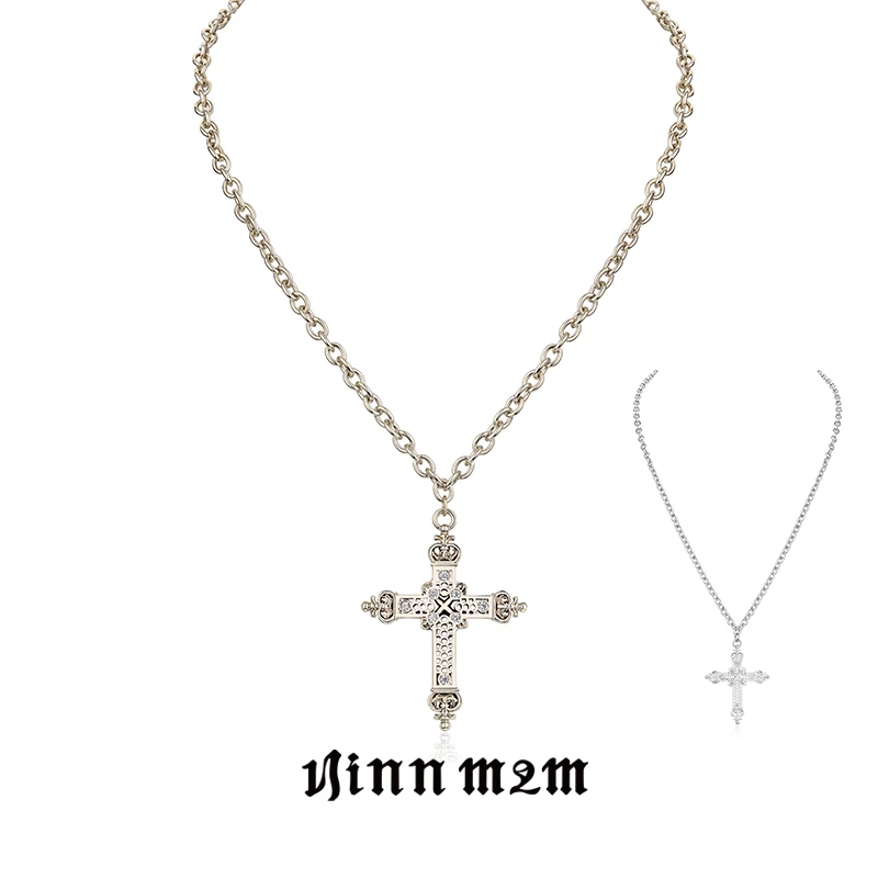 铜合金项链 【佳佳】1JINN M2M 男女同款十字架项链毛衣链
