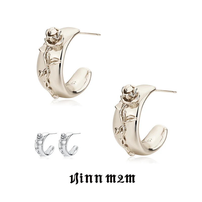 铜合金耳饰 【佳佳】1JINN M2M 复古玫瑰耳钉