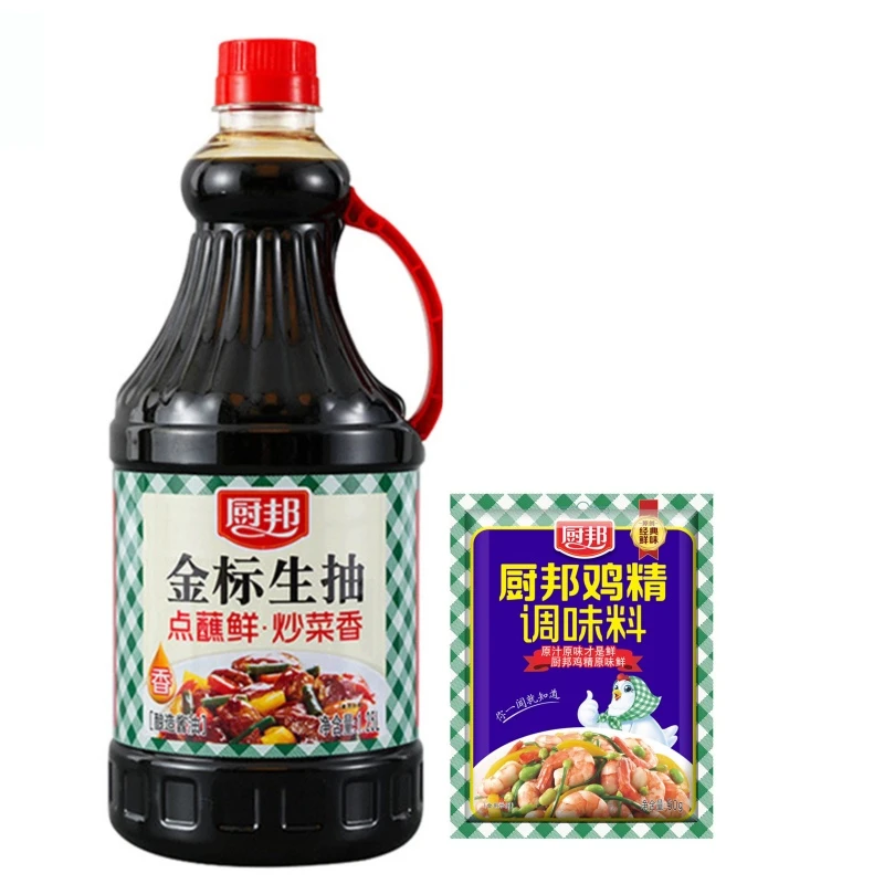 厨邦金标生抽1.25L+鸡精50g酿造工艺调味增香提鲜YHQ