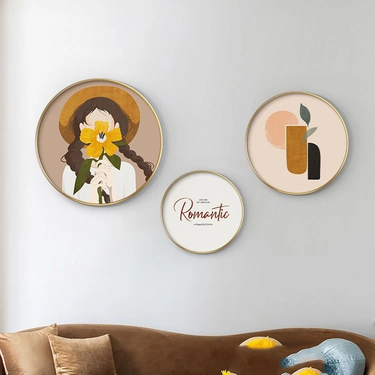 北欧文艺摩登客厅沙发房间装饰画美女人物少女心卧室床头装饰画