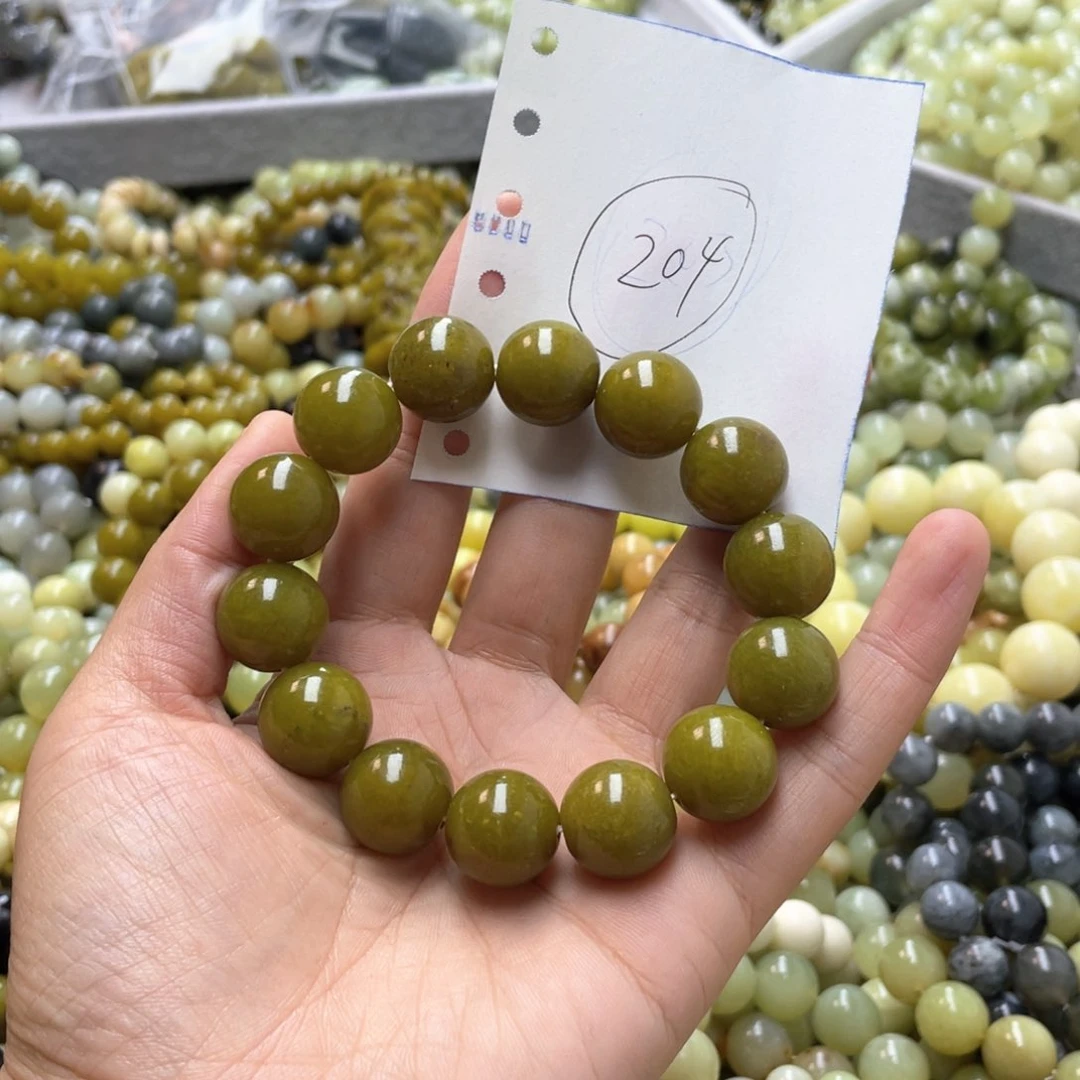 蛇纹石玉手链未镶嵌