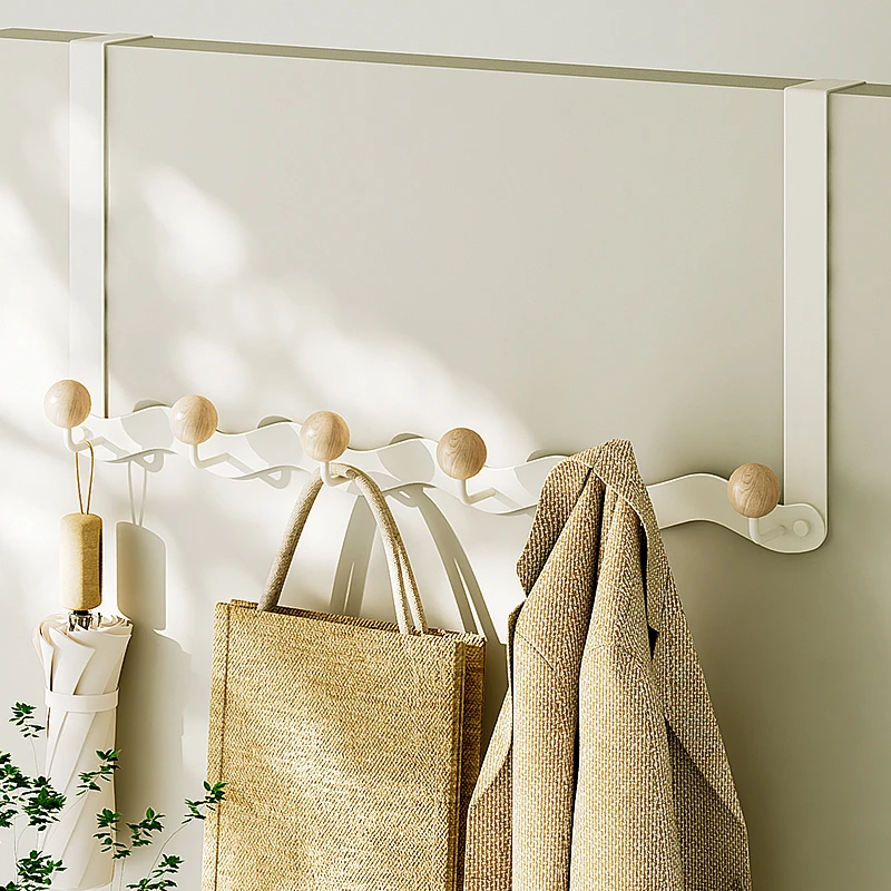 门后挂钩免打孔衣服包包收纳架卧室门口背式挂衣钩置物门上挂衣架