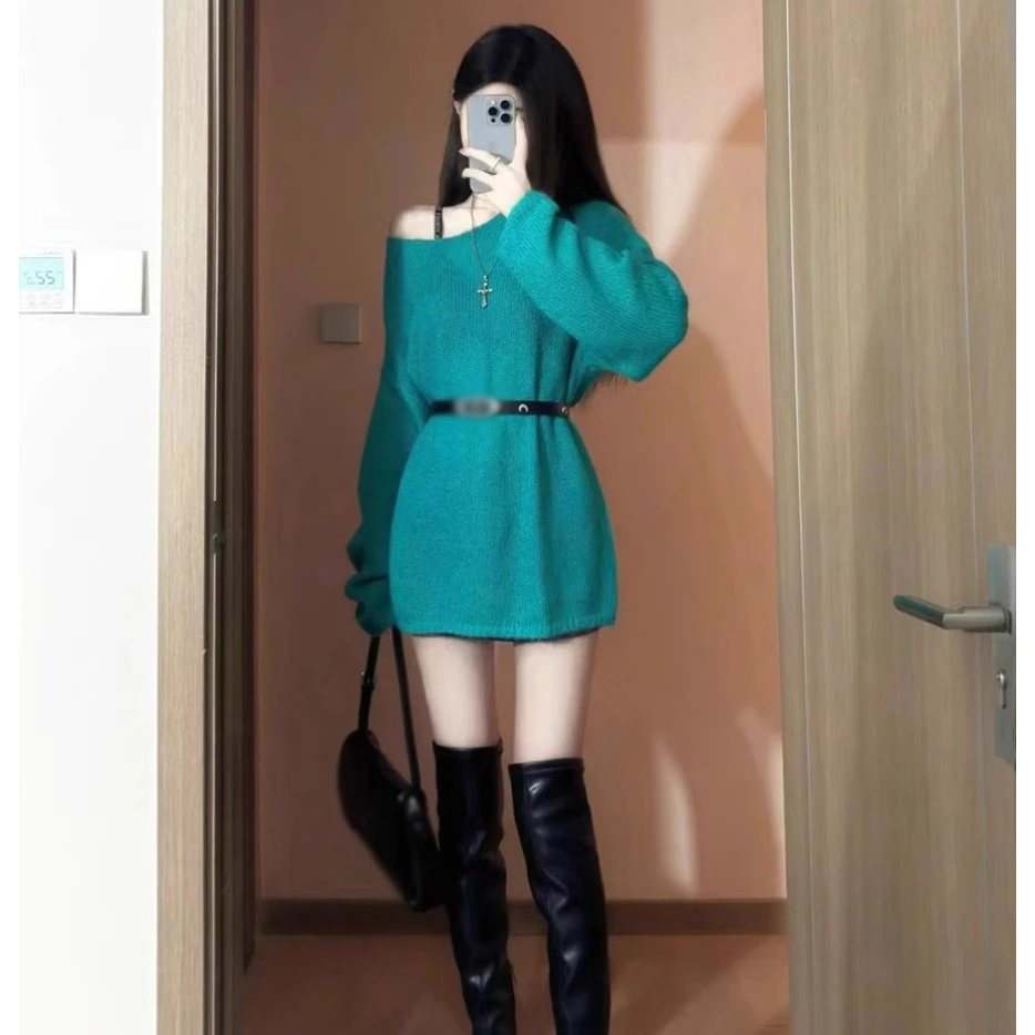秋装搭配一整套盐系轻熟纯欲高级感御姐慵懒风毛衣短裙两件套装女