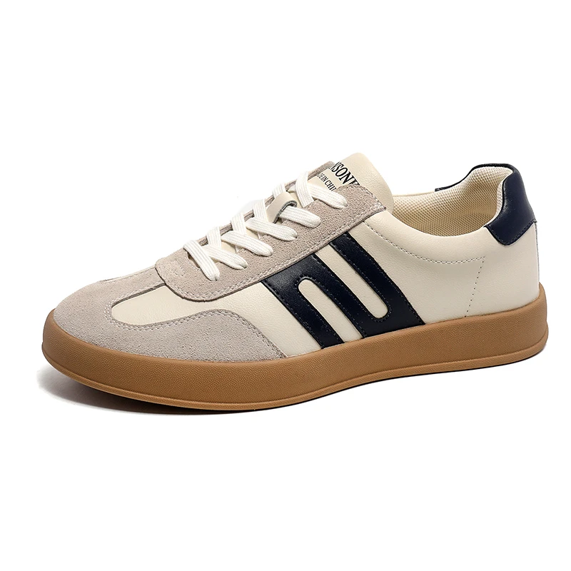 1811春季新款透气百搭牛皮复古阿甘鞋潮鞋时尚运动休闲德训鞋板鞋