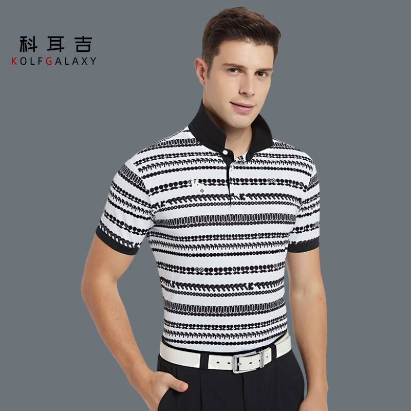 科耳吉高尔夫男装翻领POLO衫透气吸湿速干户外休闲运动夏季短袖