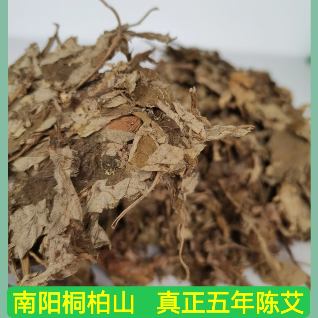 南阳真正五年陈艾叶桐柏山农户采摘艾叶艾草泡脚泡澡洗头艾灸香薰
