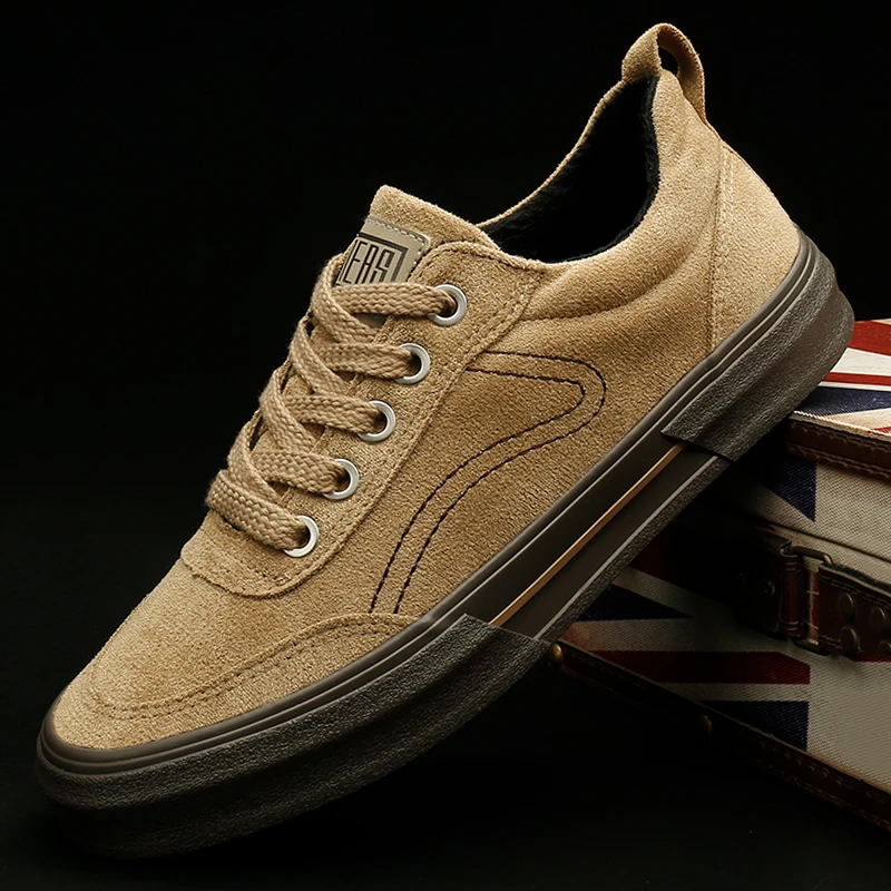 24915 男鞋新款时尚男士百搭潮鞋加绒软底休闲板鞋冬季绒面布鞋