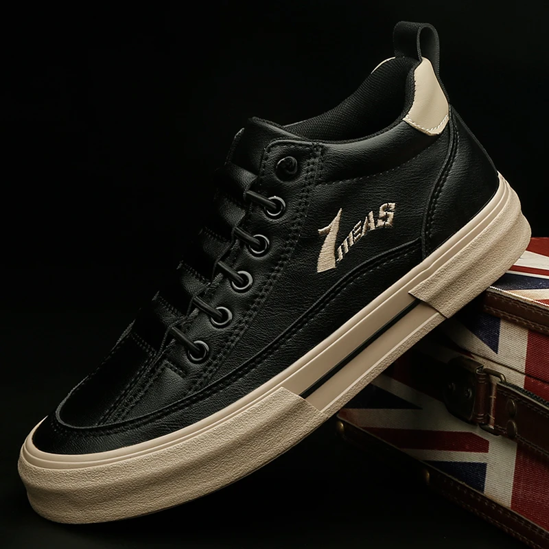 24871 潮流男鞋秋季新款百搭皮鞋舒适耐磨休闲鞋韩版时尚低帮潮鞋