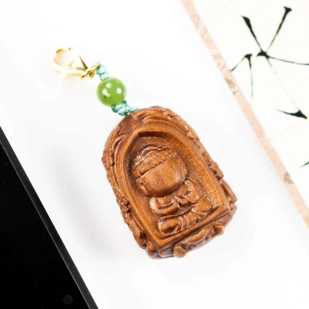 净无尘   印度老山檀香宝宝佛吊坠   木带宝