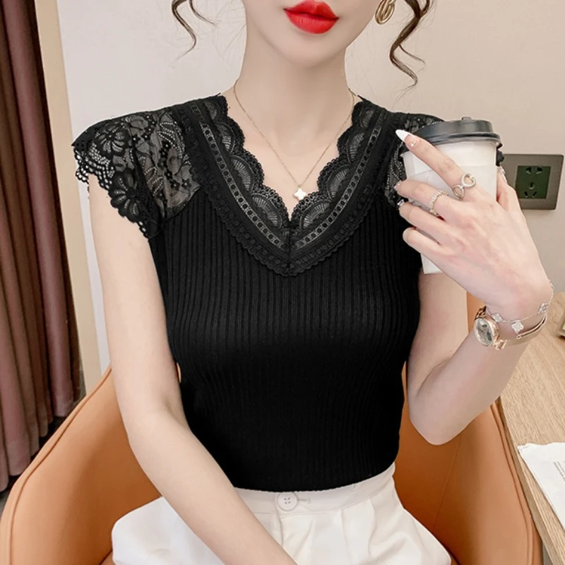 新款蕾丝吊带背心打底衫女夏