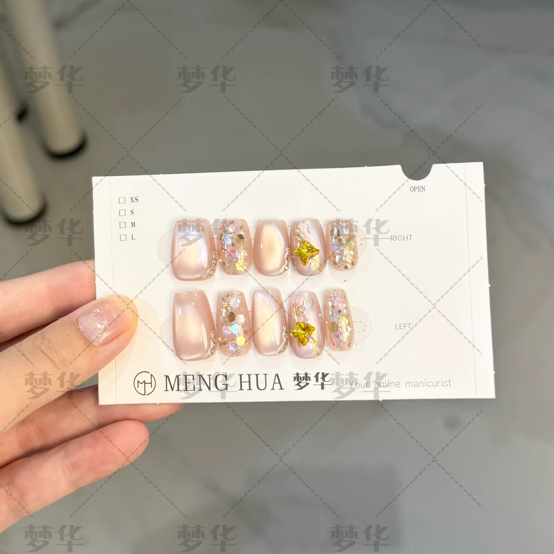 仙女蝴蝶-纯手工美甲 可重复穿戴