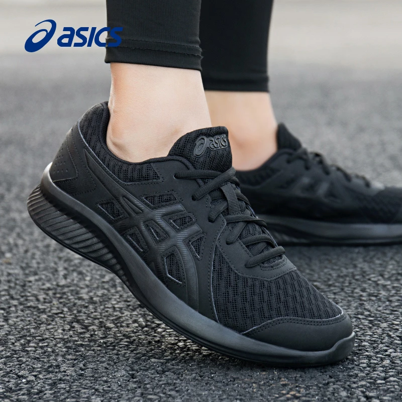 ASICS/亚瑟士男鞋秋冬季新款黑武士防滑跑步鞋黑色百搭休闲运动鞋