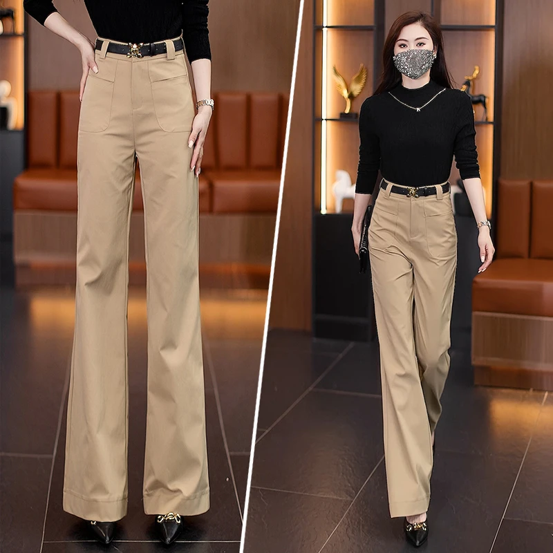 窄版夏季阔腿牛仔裤女秋季新款显瘦休闲长裤2025垂感直筒裤子